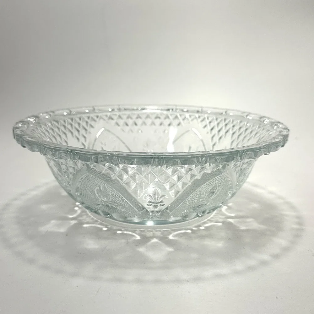 VTG KIM Indonesia Clear Pressed Glass Bowl 7